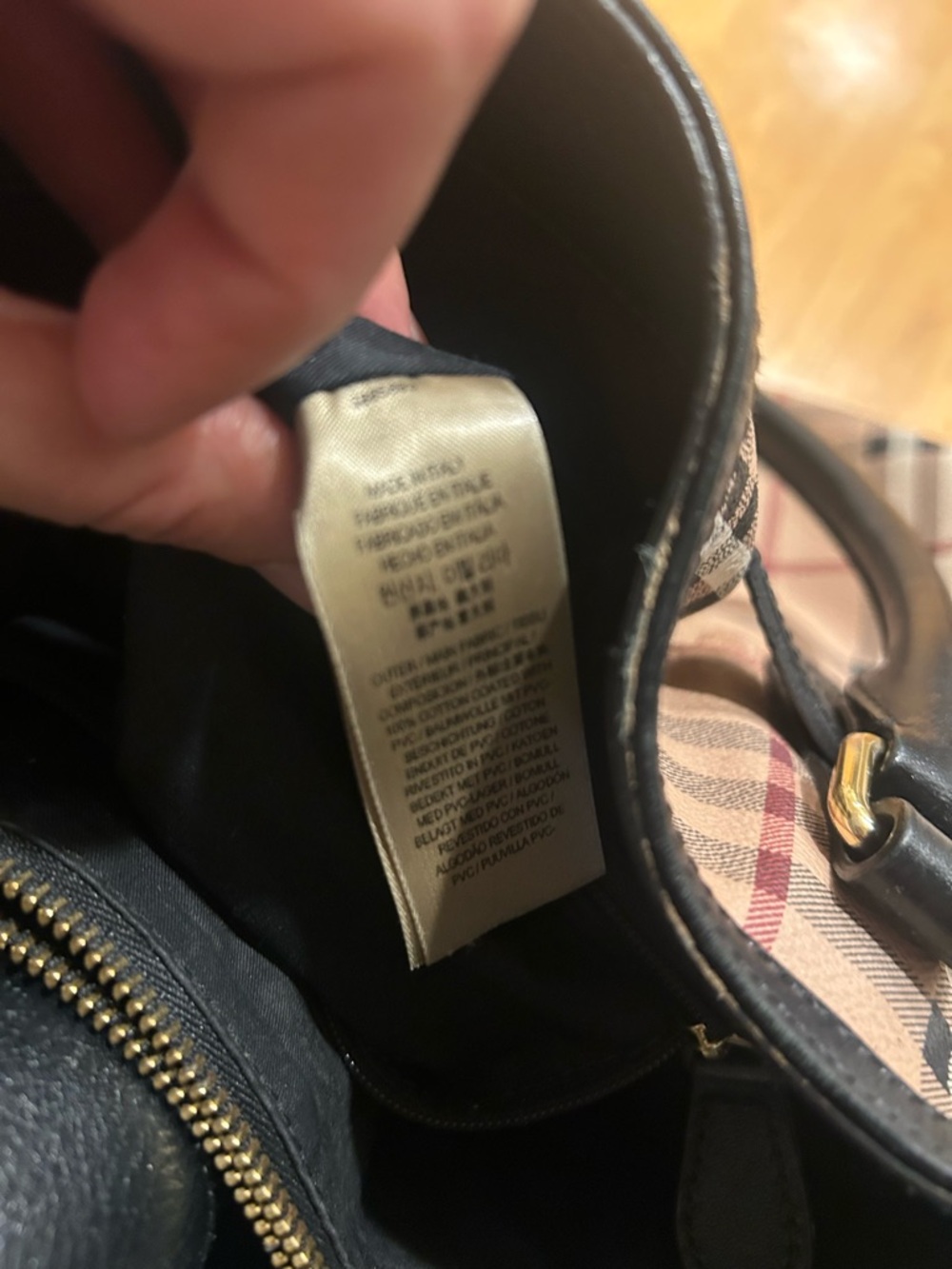 Burberry Haymarket Check Coated Canvas Crossbody Bag Purse - Picture 8 of 11